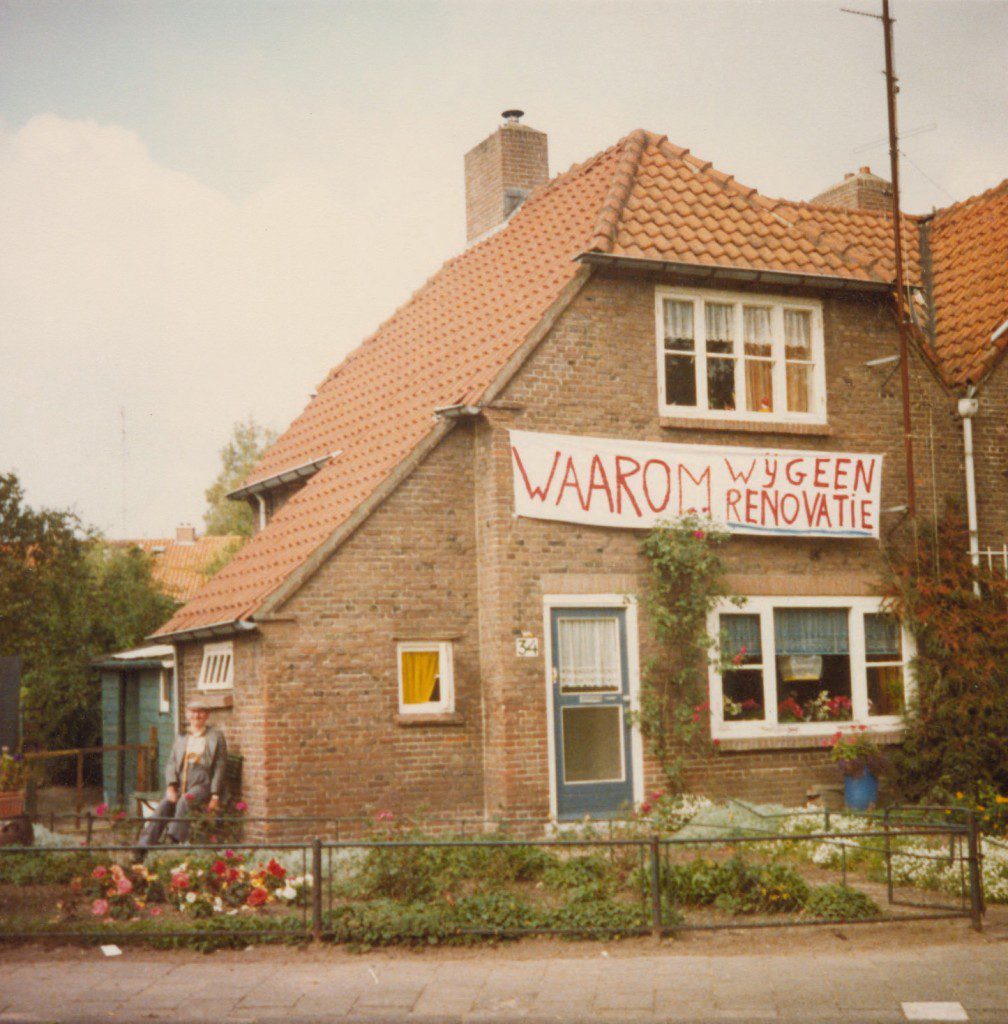 Protest van de bewoner van het huis Van Deventerweg 34.