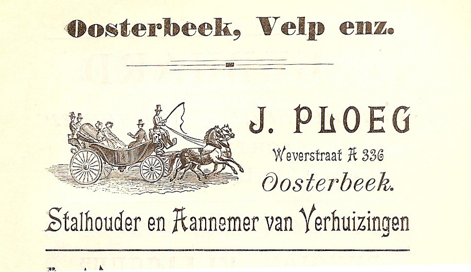 Annonce van de stalhouder J. Ploeg.