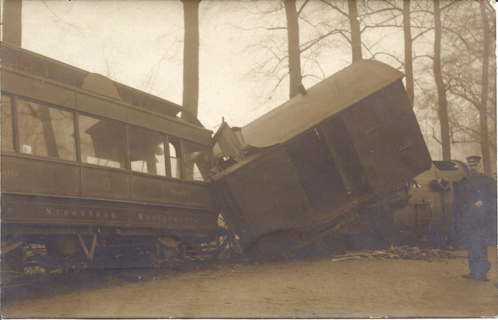 0898 ontspoorde tram Bokkedijk Renkum 1917